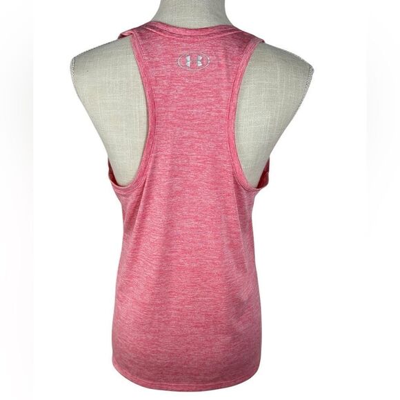 Under Armour Women’s Pink Loose Fit Racerback Tech Tank Top - Picture 3 of 7